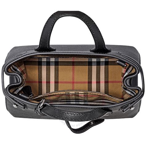 burberry baby banner vintage check and black leather bag|BURBERRY BABY BANNER 4078477 Handbag Leather Black .